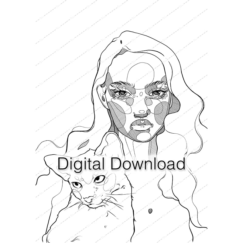 Burmese - coloring page