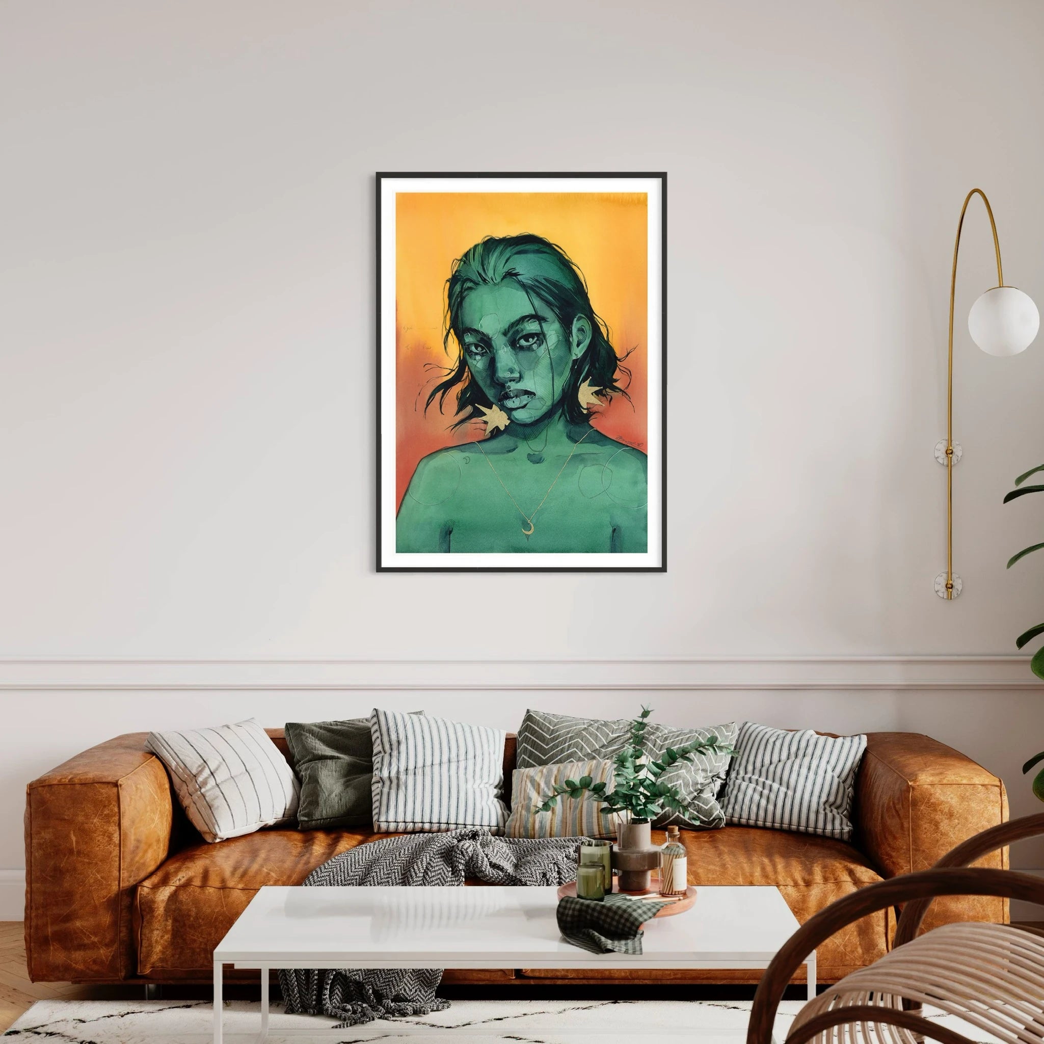 Emerald glow print by Polina Bright