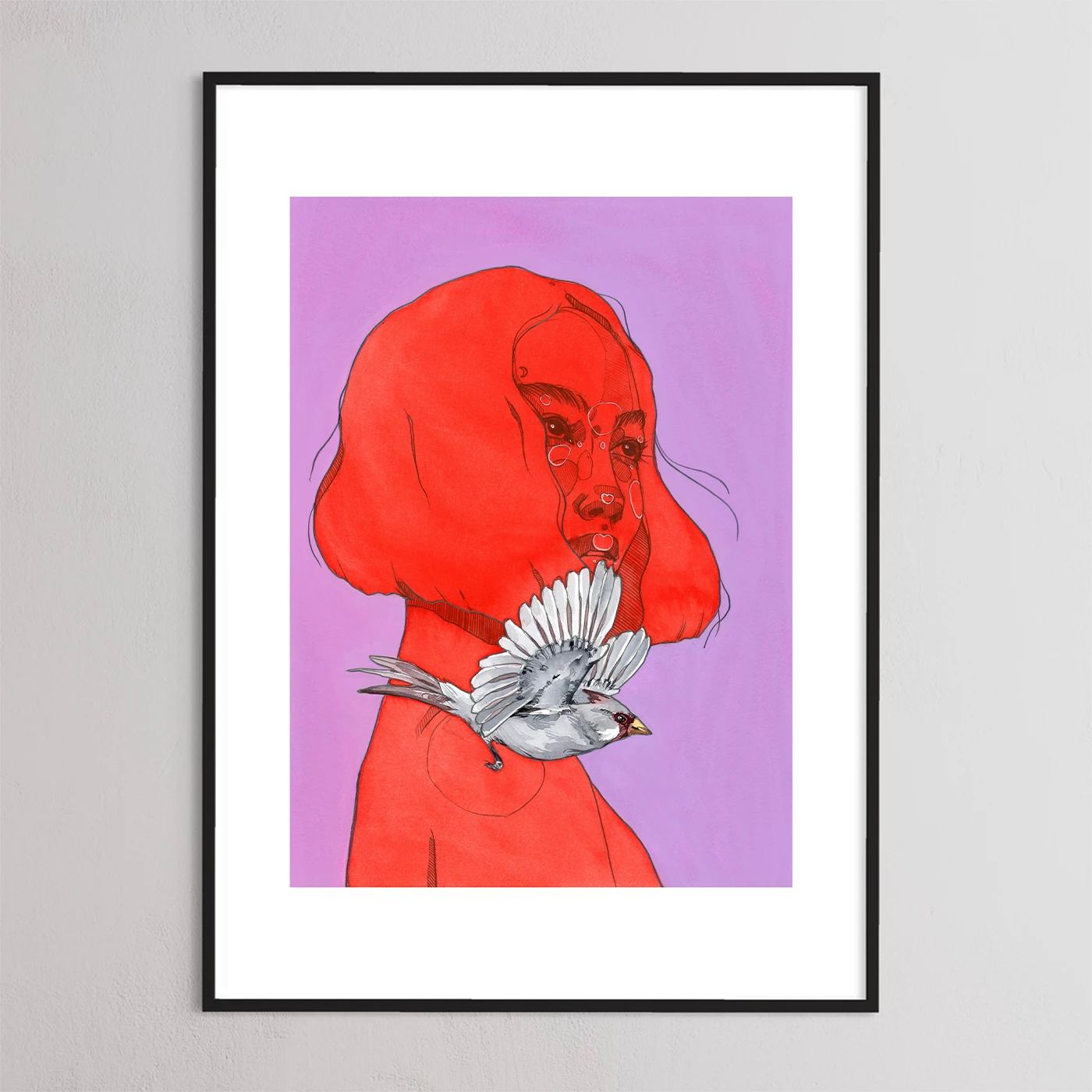 Desert cardinal print by Polina Bright