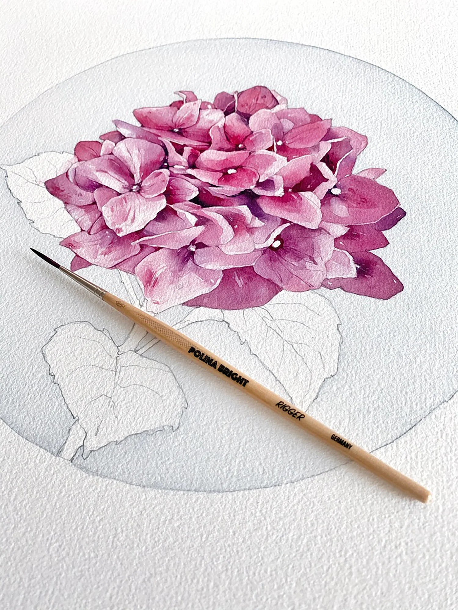 Watercolor rigger brush - Polina Bright