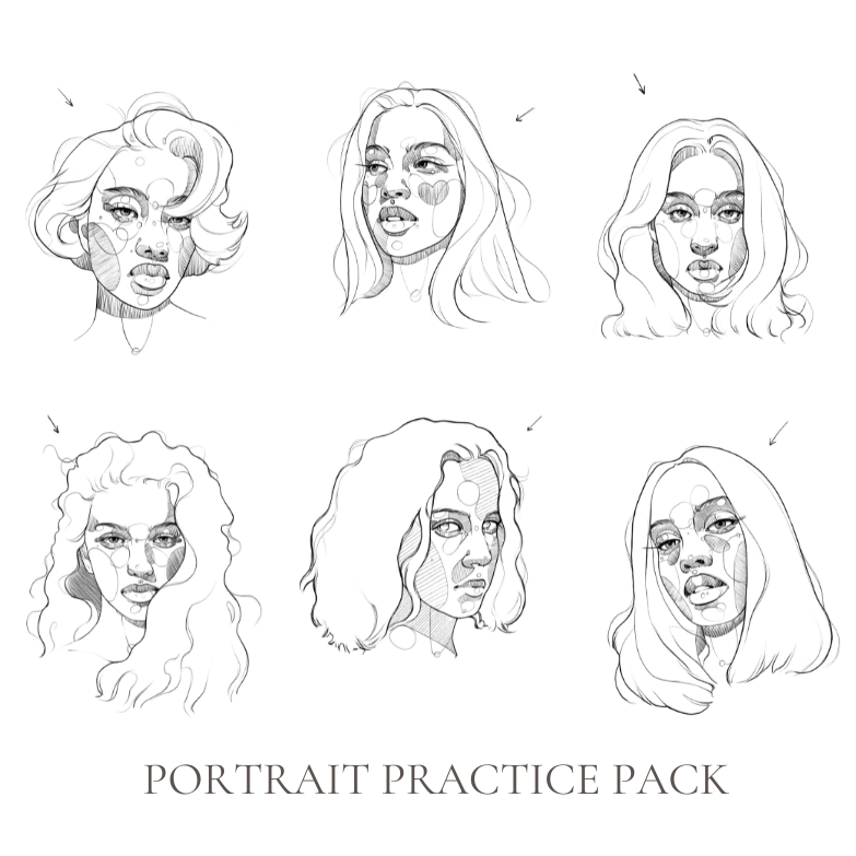 Portrait Practice - pack of 11