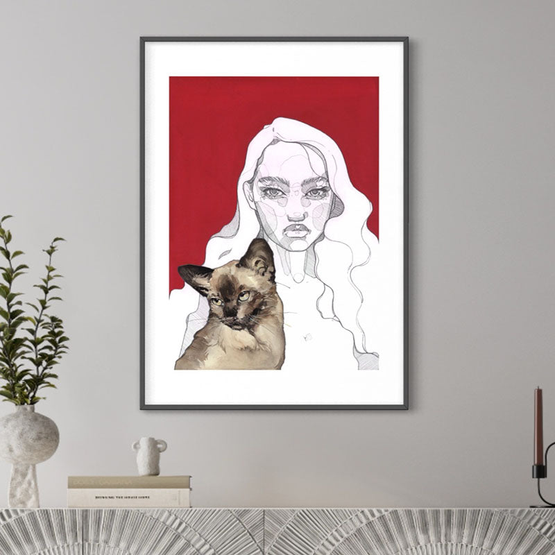 Burmese gradient print by Polina Bright