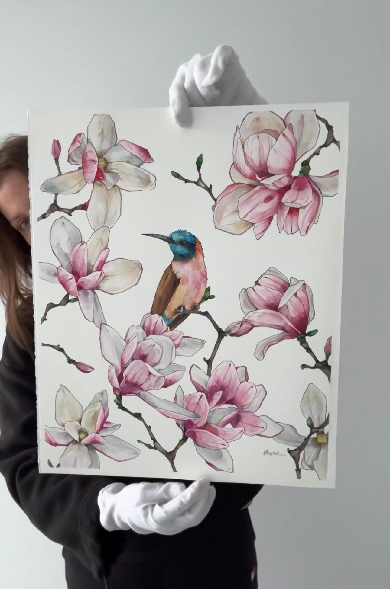 Bee-eater in magnolias