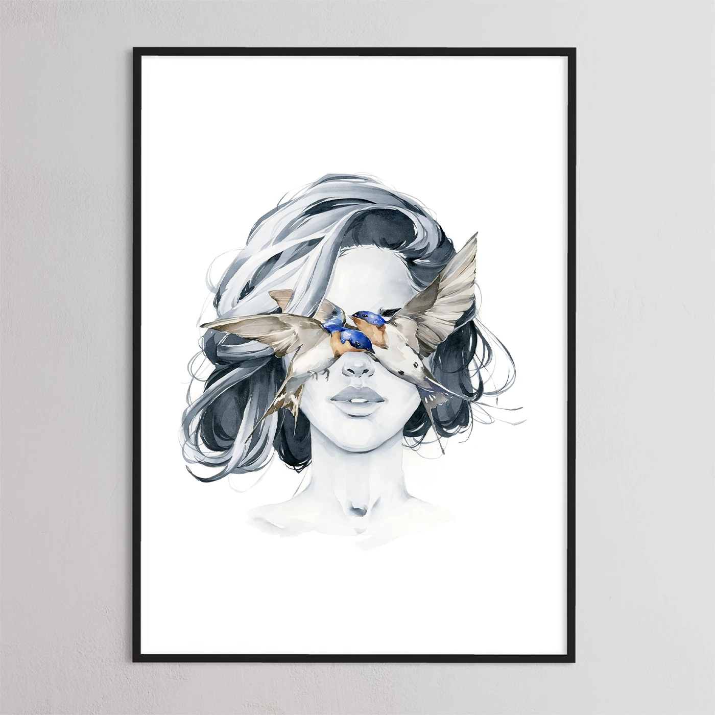 Barn swallow blindfolded (2018) - print