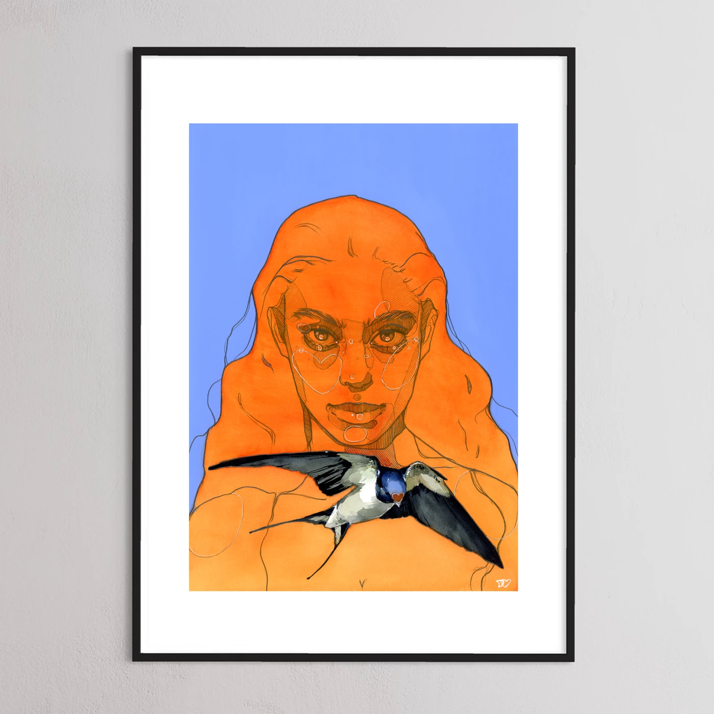 Swallow - gradient print by Polina Bright