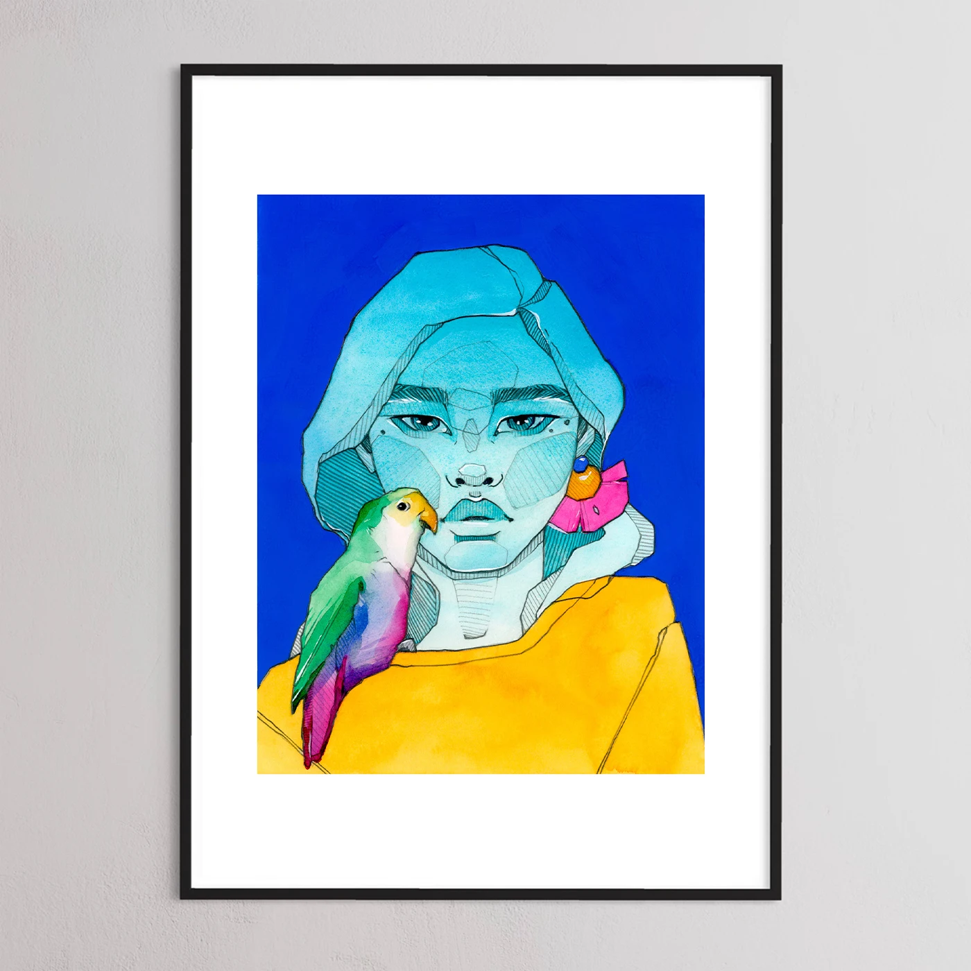 Ultramarine gradient print by Polina Bright