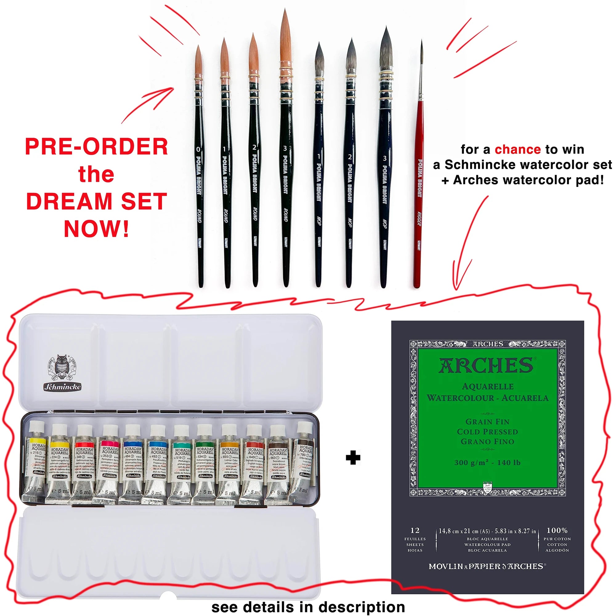 Polina Bright Dream brush set August 2023 giveaway