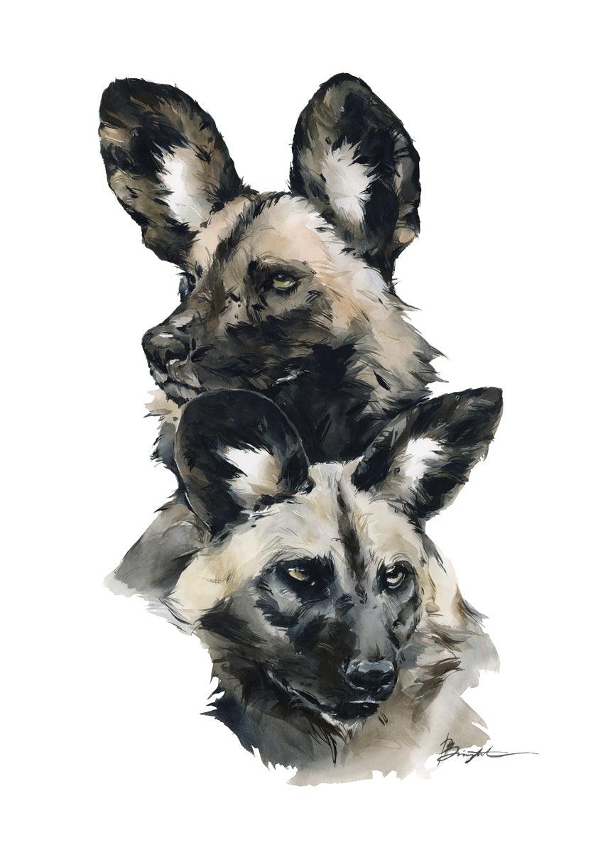 African Wild dogs by Polina Bright