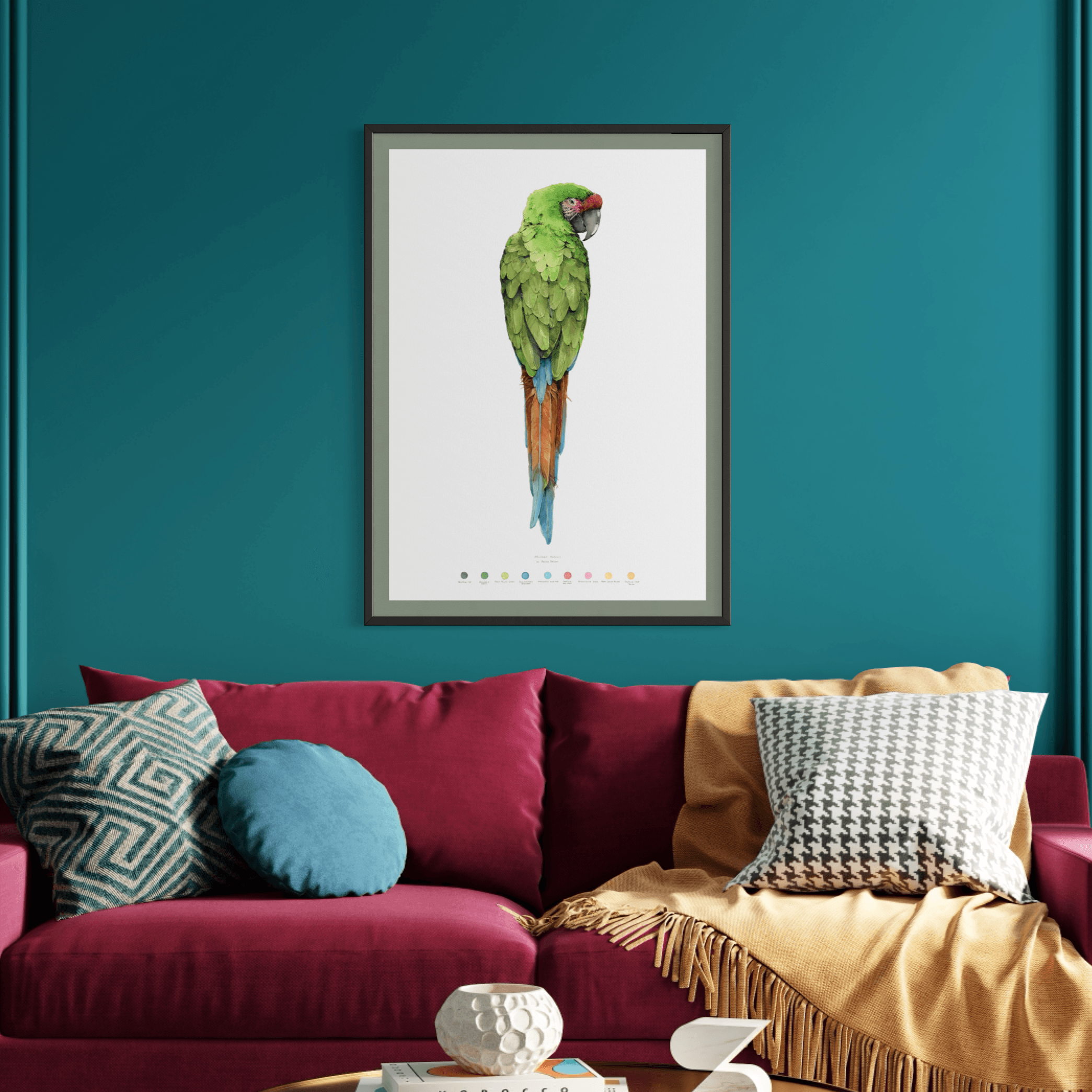 "Military Macaw" - original painting - Polina Bright